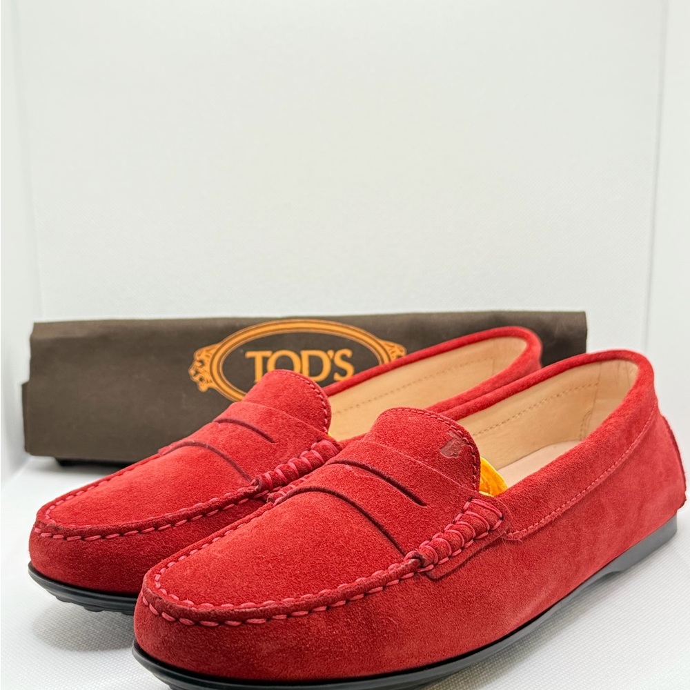 Authentic TOD'S Gommino suede loafers - Red